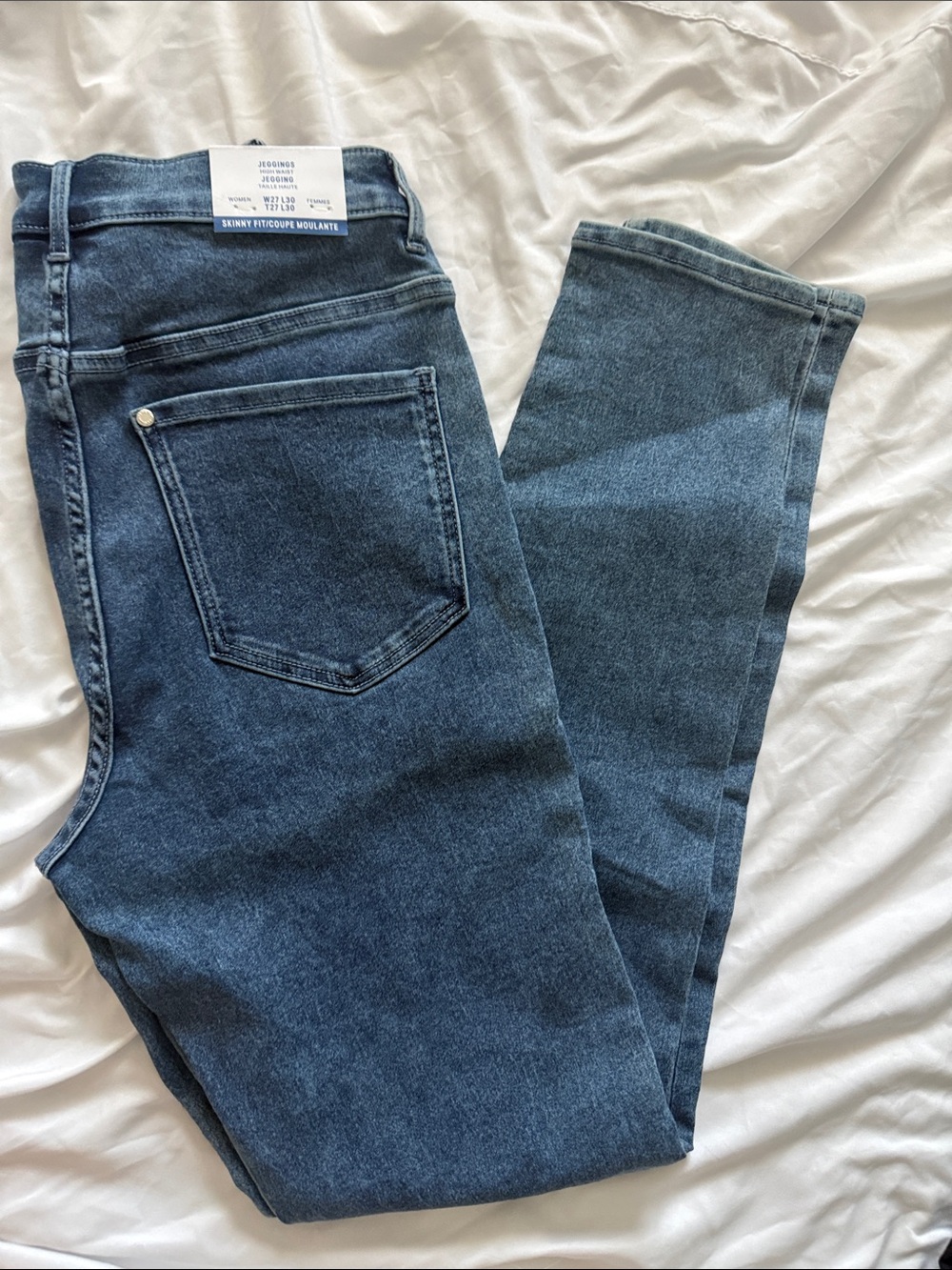 H&M Straight Leg Jeans in Mid Blue